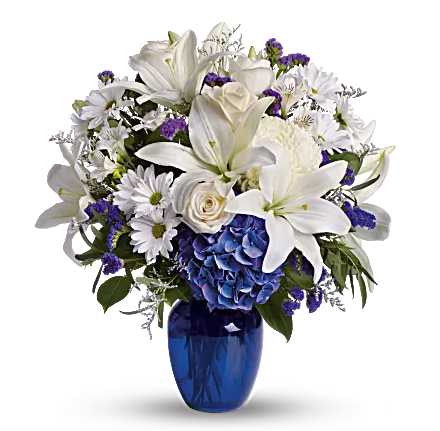 Beautiful in Blue Teleflora bouquet